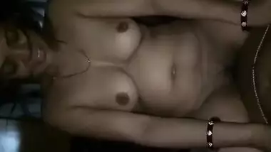 Desi Wife With Hard Nipples Rides A Dick