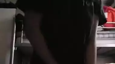 Come-hither Indian female performs XXX striptease in front of the camera