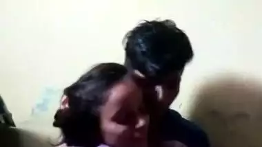 Voluptuous Desi female looks in sex camera while man touches her XXX jugs