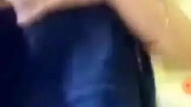 Housewife showing her hairy pussy