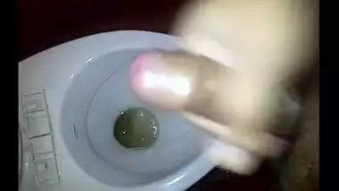 Releasing Cum In Toilet