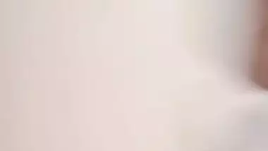 Cute smiling face girl naked on video call to lover