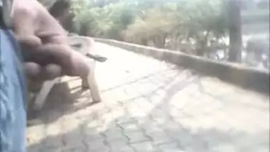 Indain boy flashes in park