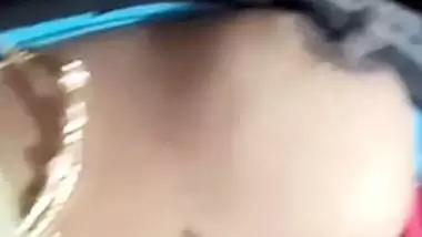 Tattooed Tamil aunty shows big long nipples to lover