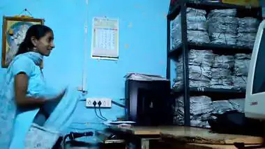 Andhra Lady Almost Caught By Boss Having Risky Sex At Work