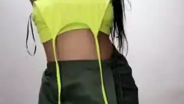 Sexy Eyes Theera showing her boobs and horny expression on her face