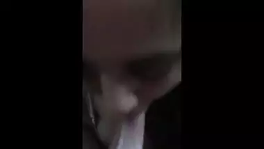 Chubby teen girl gives a nice blowjob to her boyfriendâ€™s big dick