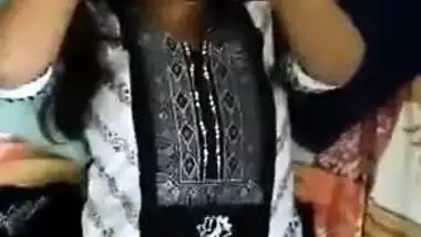 Indian girl lies in the bed but man wants to film a porn movie about her