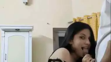 Sexy babe gives an Indian blowjob to her stepbrother
