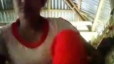 Desi village wife selfie video making