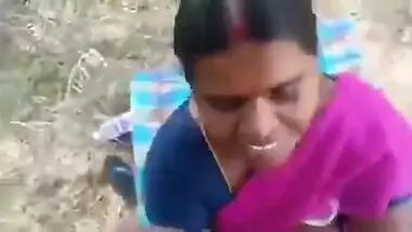 Dressed Desi slut gets on the knees to please dude with XXX blowjob