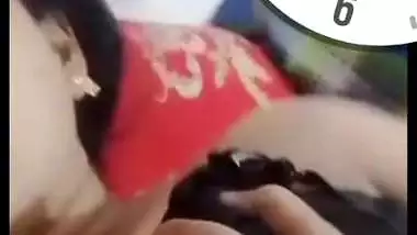 Mast boobs and pussy showing wife on video call