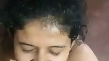 Girlfriend facial cum receiving from horny boyfriend