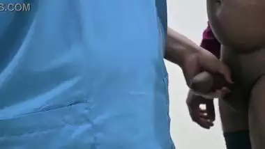 Indian nurse having fun with patient