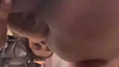 Huge ass busty girl in horniness rubbing pussy