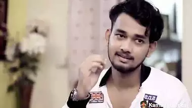 Lover sucks GF’s boobs before his friends in Indian adult series